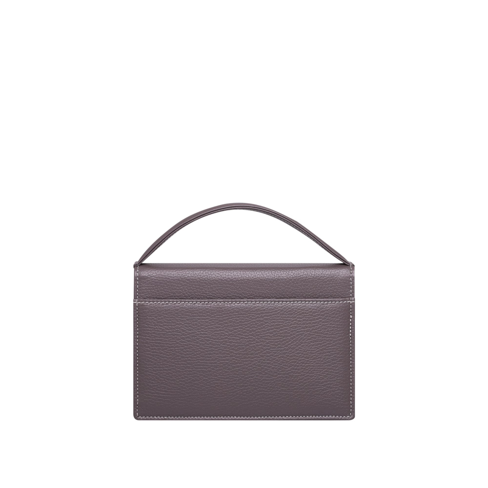 Small Handle Bag made of grained calfskin taupe